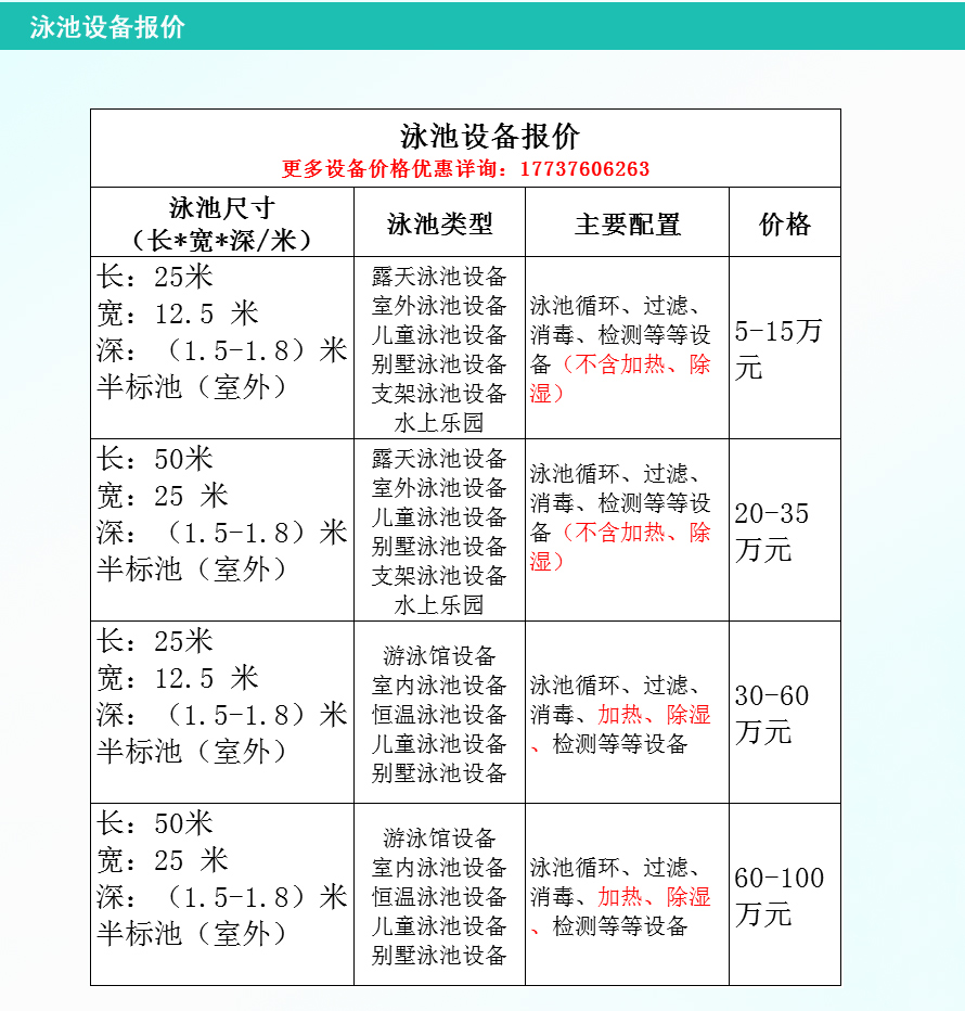 泳池工程設備廠家